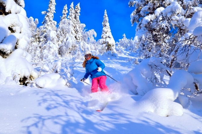 Vi elsker at stå på ski i vores naboland Sveriget.