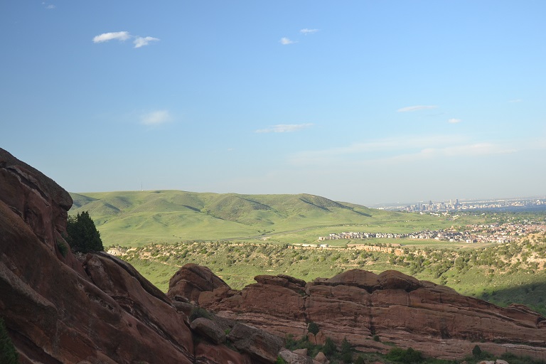 Denver skyline fra Red Rocks