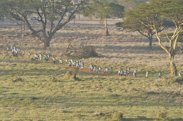 Marathonløb i Lewa, Kenya.